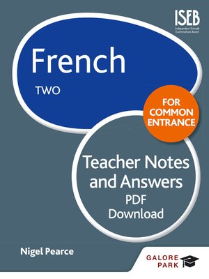 cover image of French for Common Entrance Two Teacher Notes & Answers